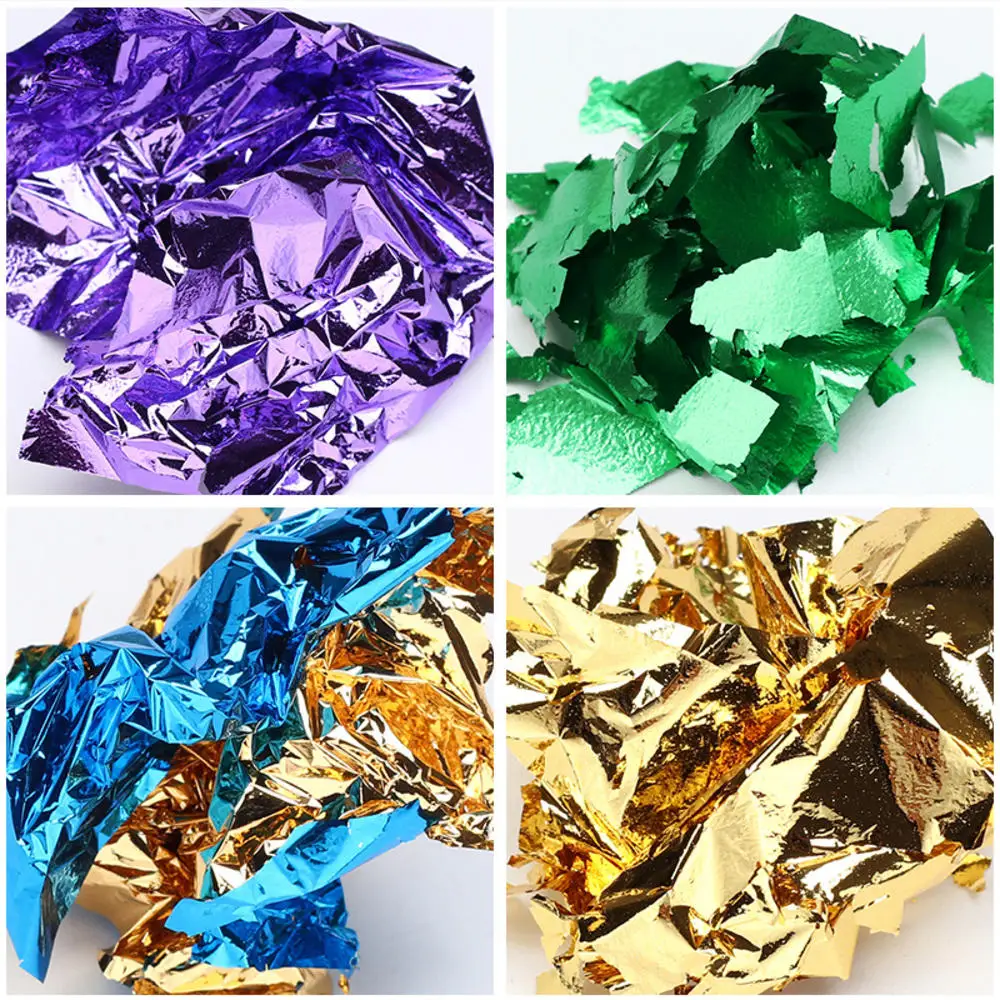 1 коробка золотистая и серебристая нестандартная алюминиевая фольга бумажная