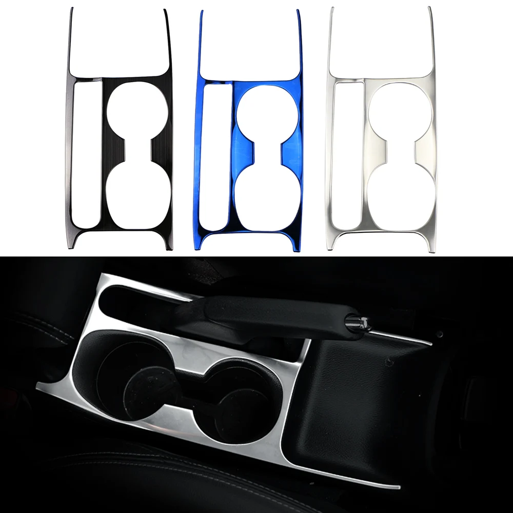 

Carmilla Stainless Steel Car Water Cup Decoration Cover Trim for Nissan Kicks 2017 - 2021 LHD Hand Brake Panel Stickers