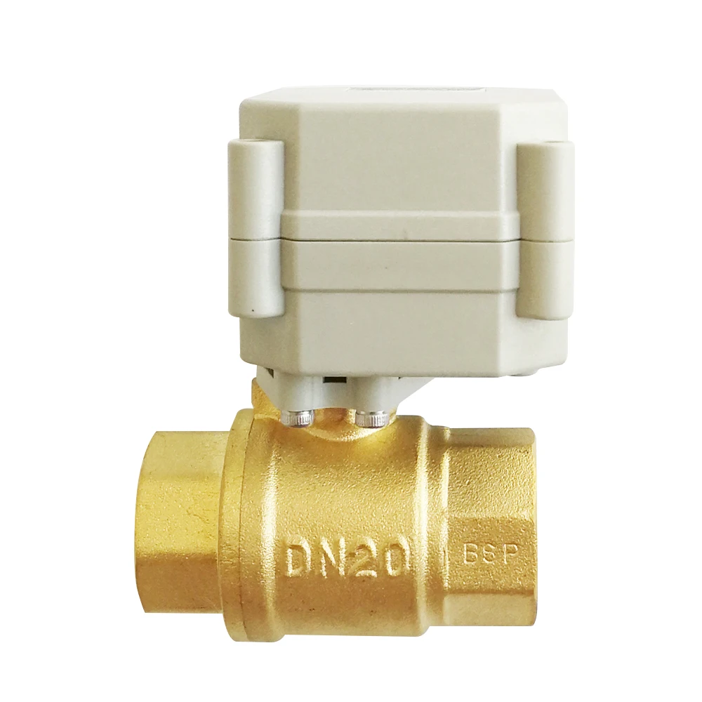 TF20 B2 A DC5V 2/3/5/7 провода латунь 3/4 &quotDN20 2 сторонний Электрический латунный клапан