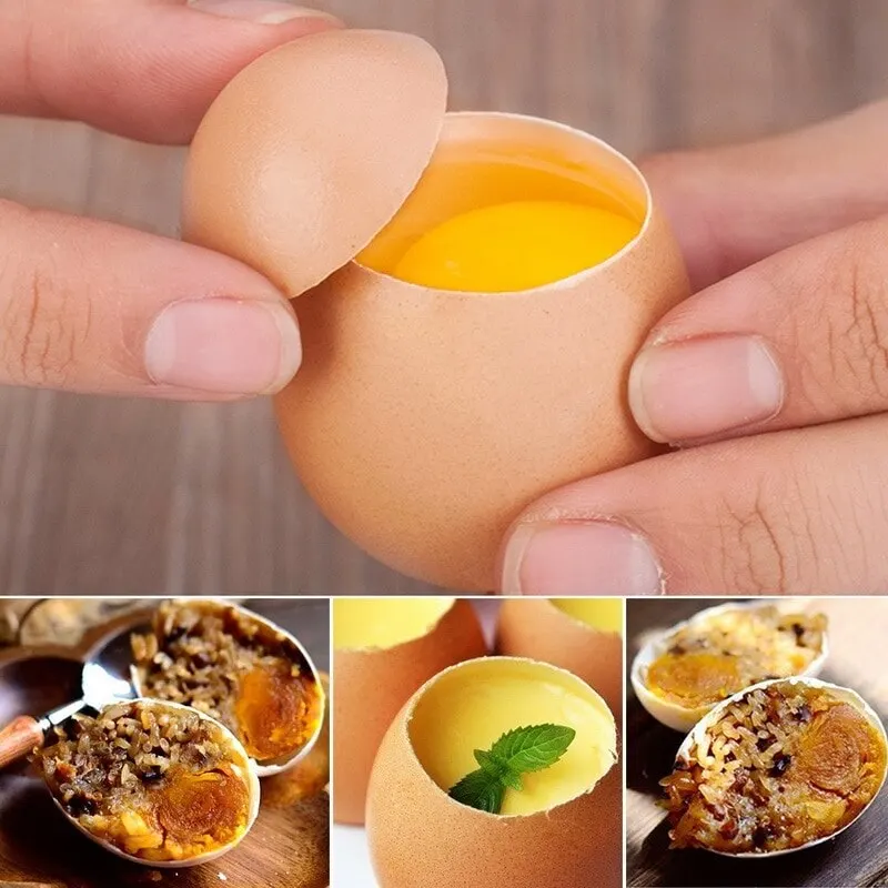 

Stainless Steel Egg Shell Opener Environmentally Boiled Egg Separation Shell Cutter Home Kitchen Egg Cut Bottle Opener Gadget