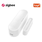Смарт-датчик двериокна гаража Tuya Zigbee, работает от батареи CR123A или через USB