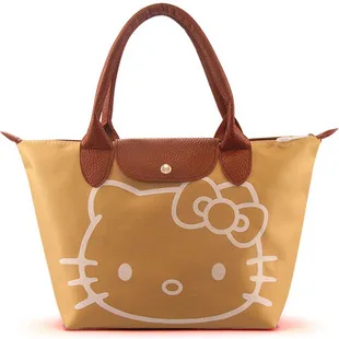 Style two Новая Модная Портативная дамская сумка HELLO KITTY, Большая вместительная Холщовая Сумка на плечо с милым рисунком, клатч, HK-213 - Цвет: Style two