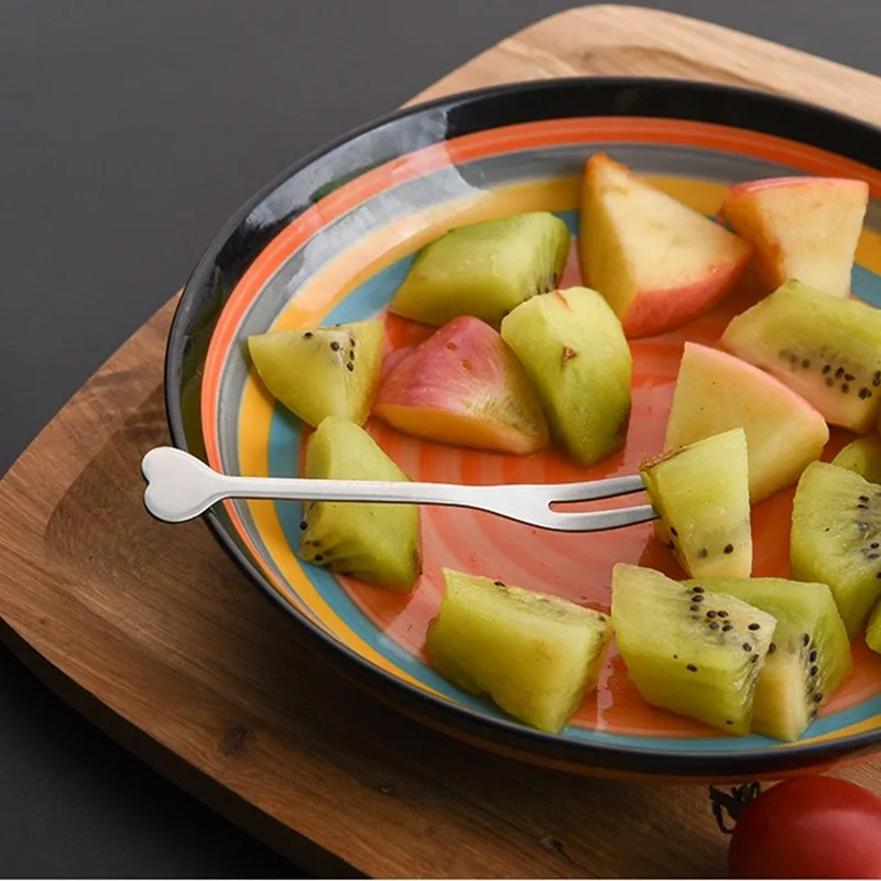 3 шт./лот Симпатичные экологически чистые вилки из нержавеющей стали в форме