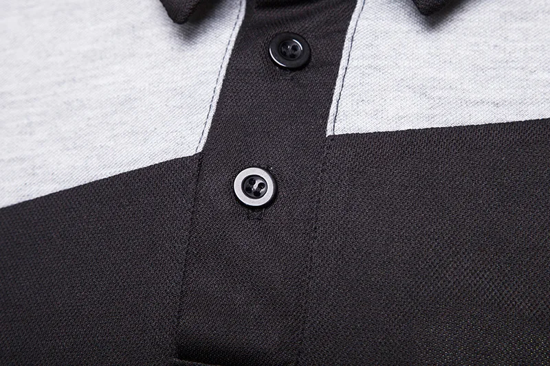 

Men's POLO shirt summer new stripes stitching men's European short-sleeved POLO shirt casual bottoming shirt men P038