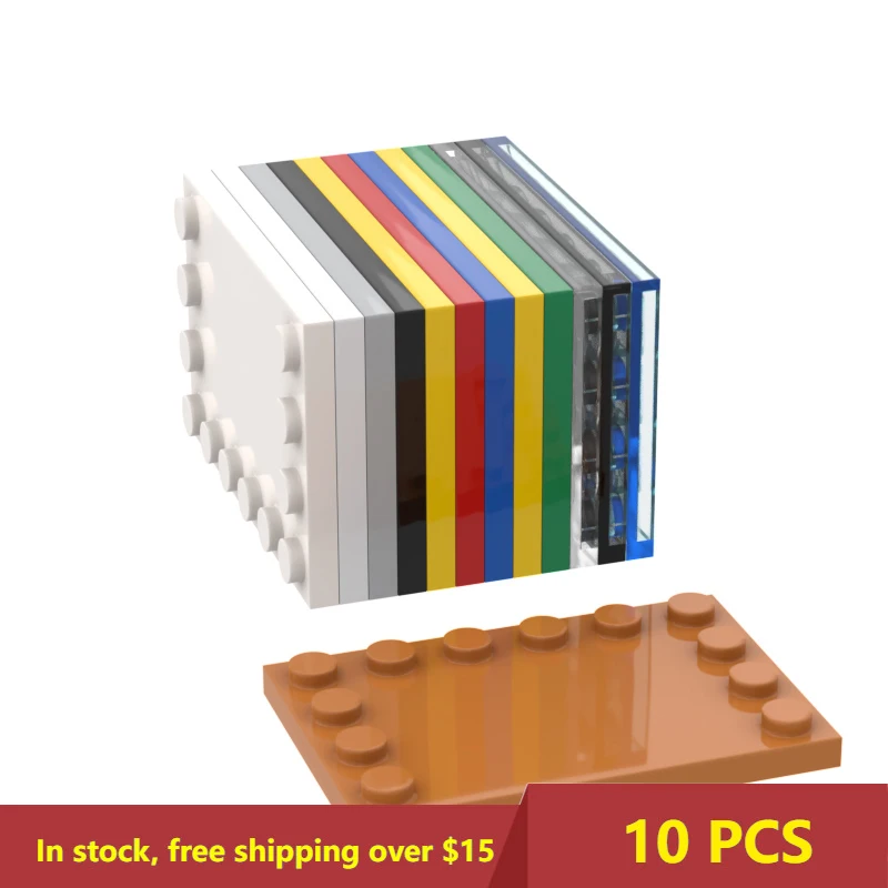 

10PCS MOC Bricks Compatible Assembles Particles 6180 6x4 For Building Blocks Parts DIY Educational High-Tech Parts Toys