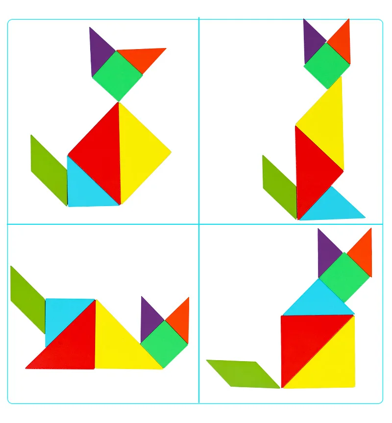 Монтессори обучающая Волшебная книга Магнитная 3D Головоломка Tangram игра креативная головоломка магнитная головоломка подарок для мальчиков и девочек PT-12
