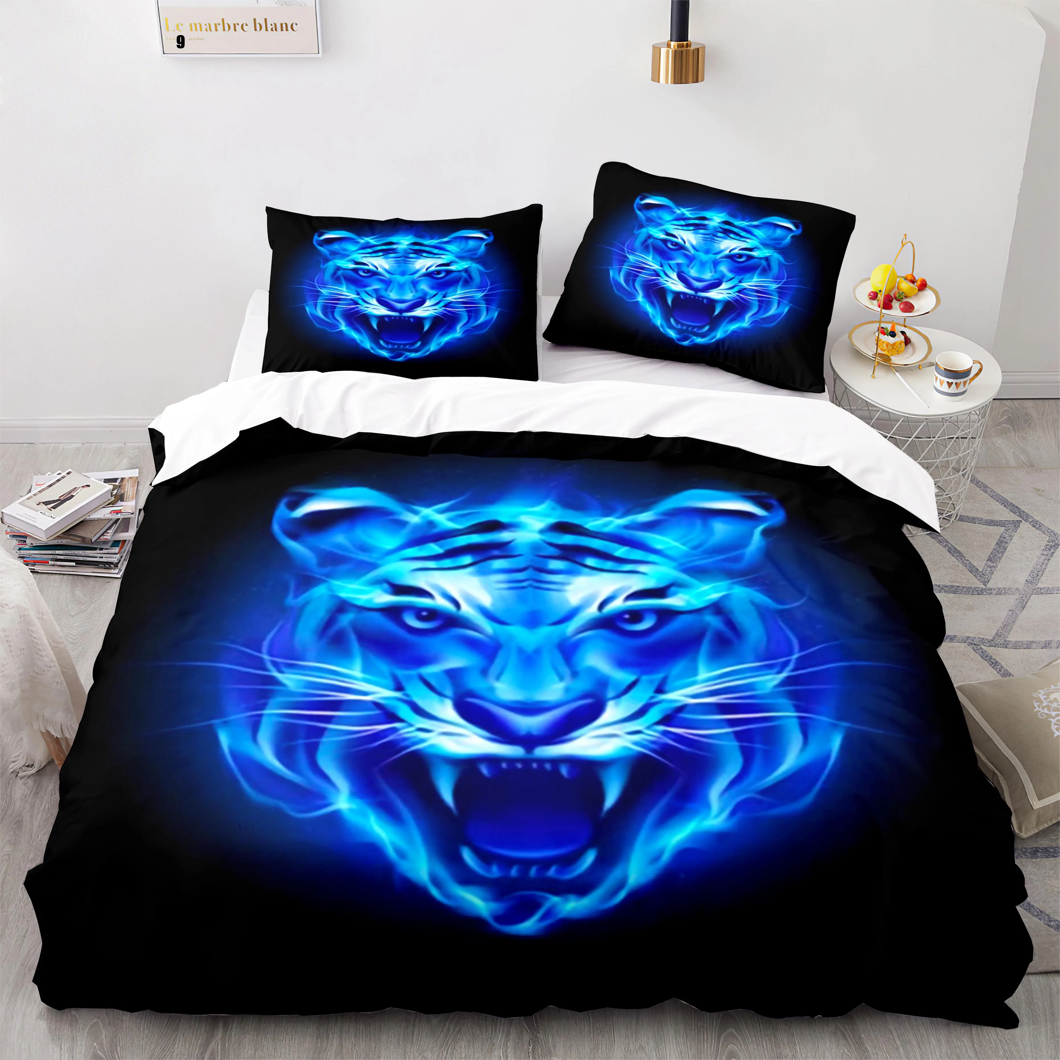 

Blue Flame Tag Bedding Set Single Twin Full Queen King Size Ice And Fire Blaze Tags Bed Set Children Kid Bedroom Duvetcover 003