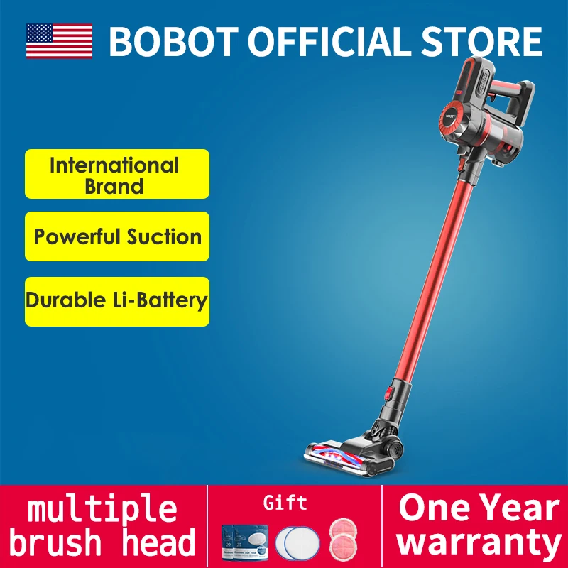BOBOT Free-vac Многофункциональный ручной пылесос с большой емкостью пылесборник низкий уровень шума тройной фильтр вертикальный пылеуловитель