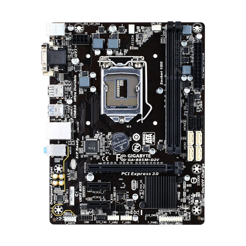 

For GIGABYTE GA-B85M-D2V Intel B85 B85M DDR3 16GB PCI-E 3.0 LGA1150 i3 i5 i7 Cpus VGA DVI USB3.0 Micro ATX Desktop Motherboard