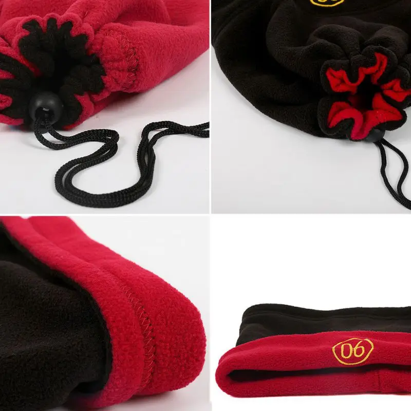 

Autumn Winter Scarf Neck Warmer Fleece Knitted Thick Plus Velvet Scarves Outdoor Sports Hiking Cycling Scarf Cap Neck Cover New