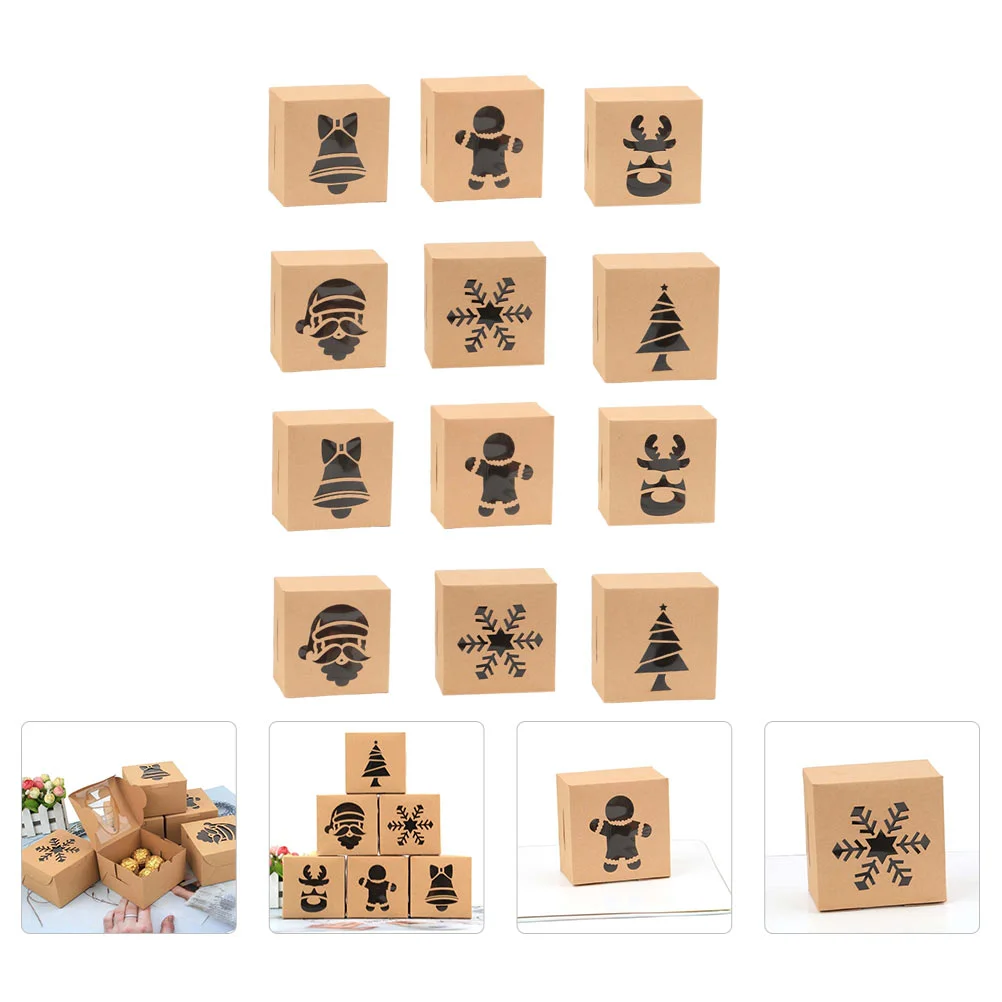 

48 шт., прозрачные подарочные коробки для выпечки