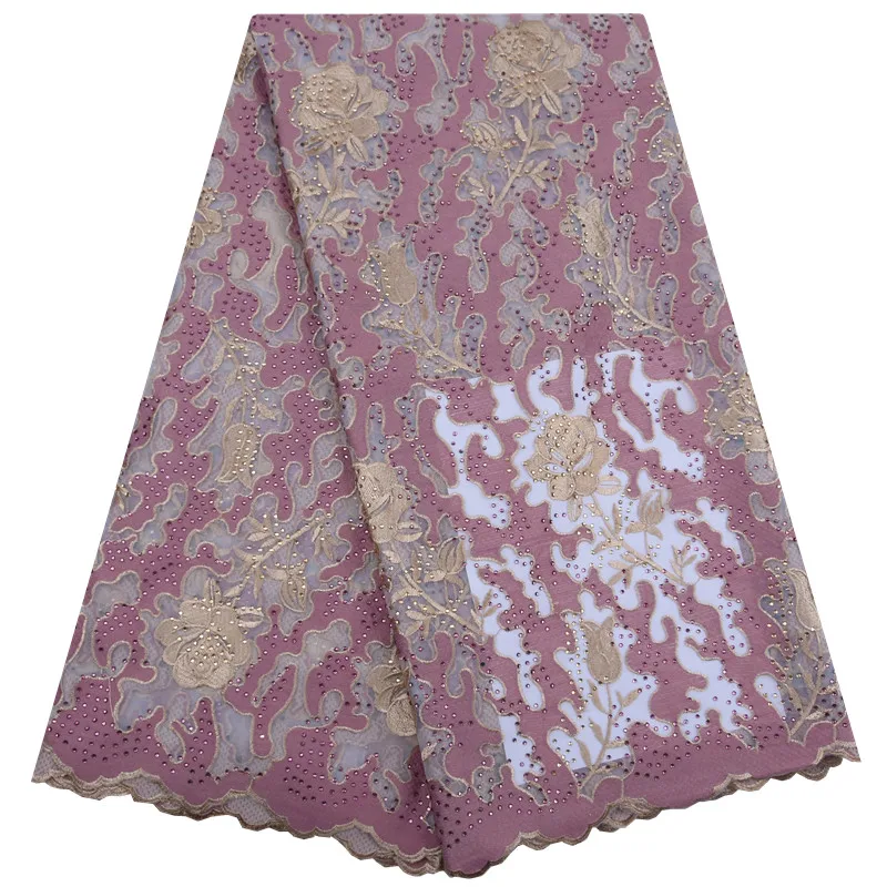 Красные африканские кружевные ткани для вечеринок Свадебные молочные шелковые