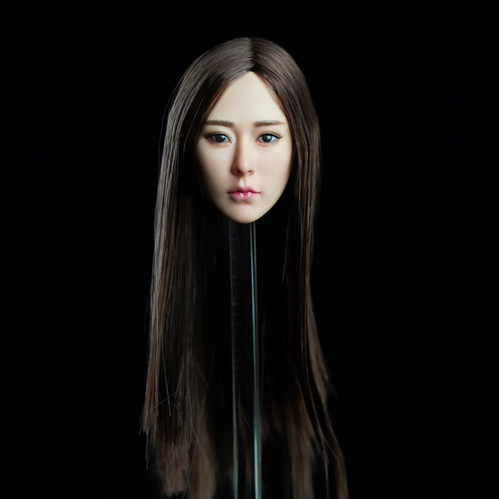 1/6 азиатская красная черная волоса женская модель головы 12 дюймовое женское тело персонажи куклы подарки