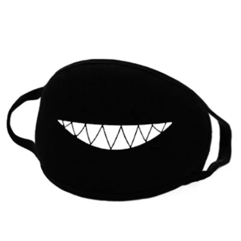 

5Pcs Black Dustproof Mouth Mask Funny Vampire Teeth Expression Anime Face Cover X5XA