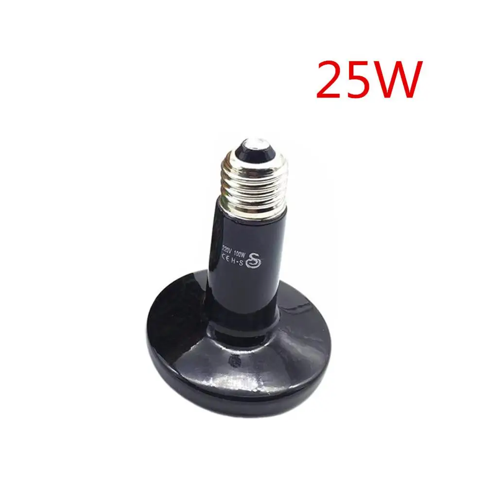1Pc 220V Ceramics Heat Lamp 25W/50W/75W/100W/150W/200W Emitter Heater Pet Reptile Farm Animal Poultry Heat Breeding Light - Цвет: 25W
