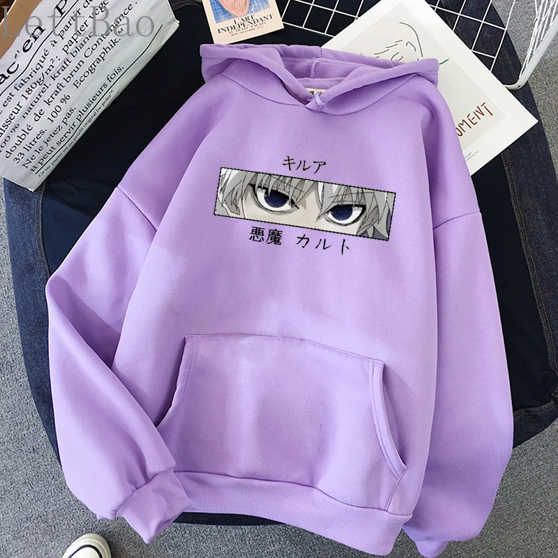 

Women Hoodies Hunter X Hunter Women Pullovers Killua Zoldyck Devil Eye Print Anime Hoody Streetwear Tops Hoodies Sweatshirts