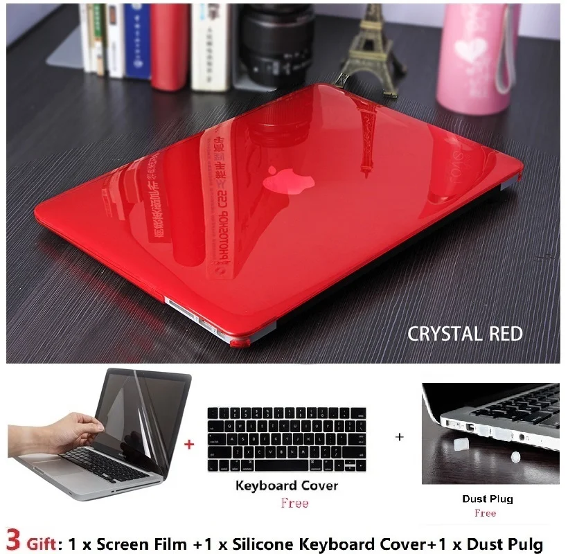 Прозрачный жесткий чехол для ноутбука MacBook Pro 16 A2141 Touch ID A1932 Macbook Air 13 A1466 A1369 Retina 12 15