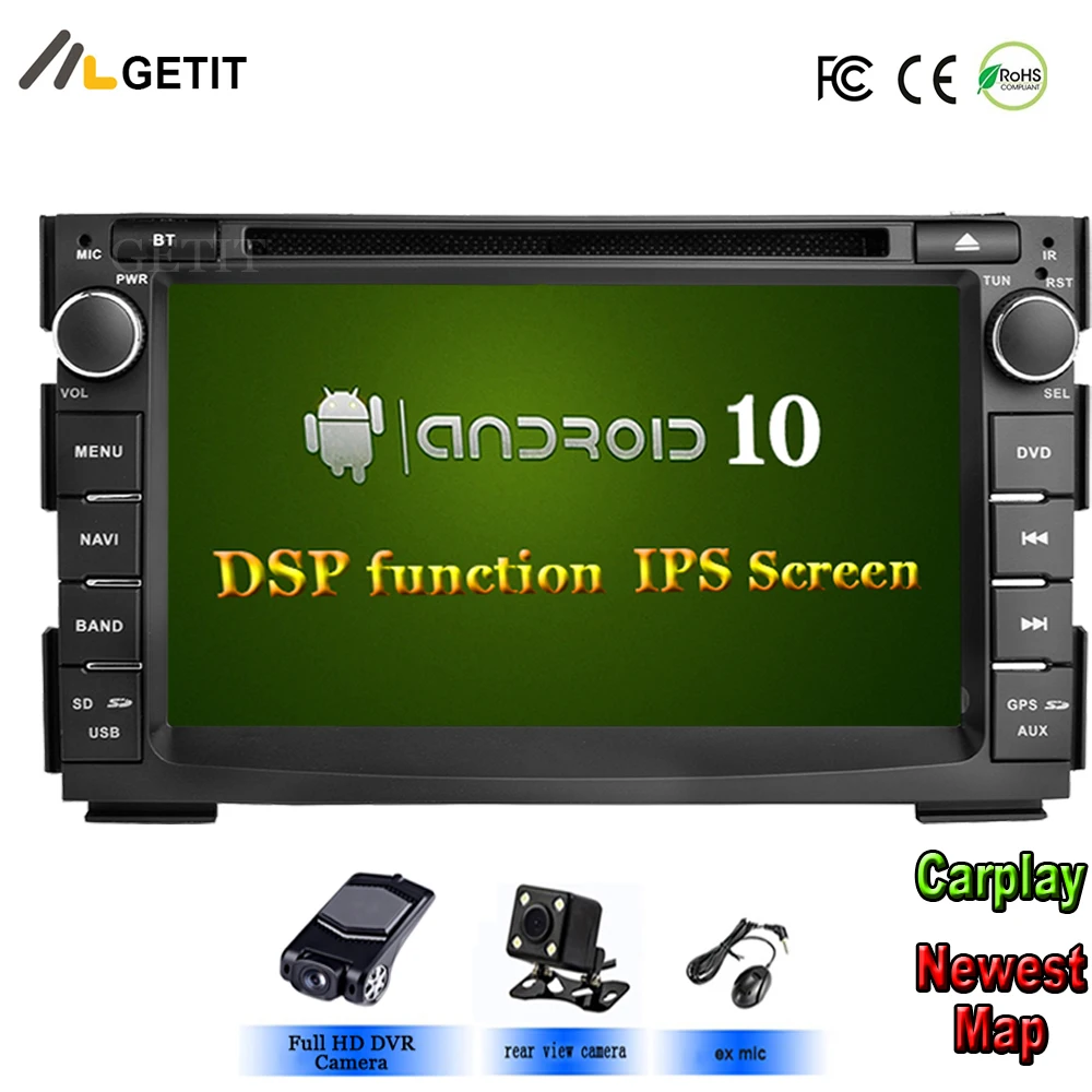 Ips экран Android 10 автомобильный dvd-плеер gps для Kia Ceed 2009 2010 2011 2012 с wifi BT стерео радио