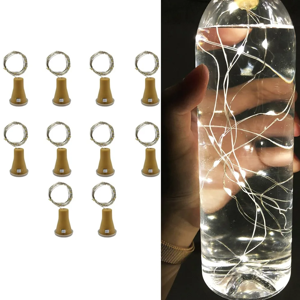 

1m 2m Wine Bottle Light DIY LED String Lighting Strip With Cork For Garland Party Wedding Bar Christmas Decor