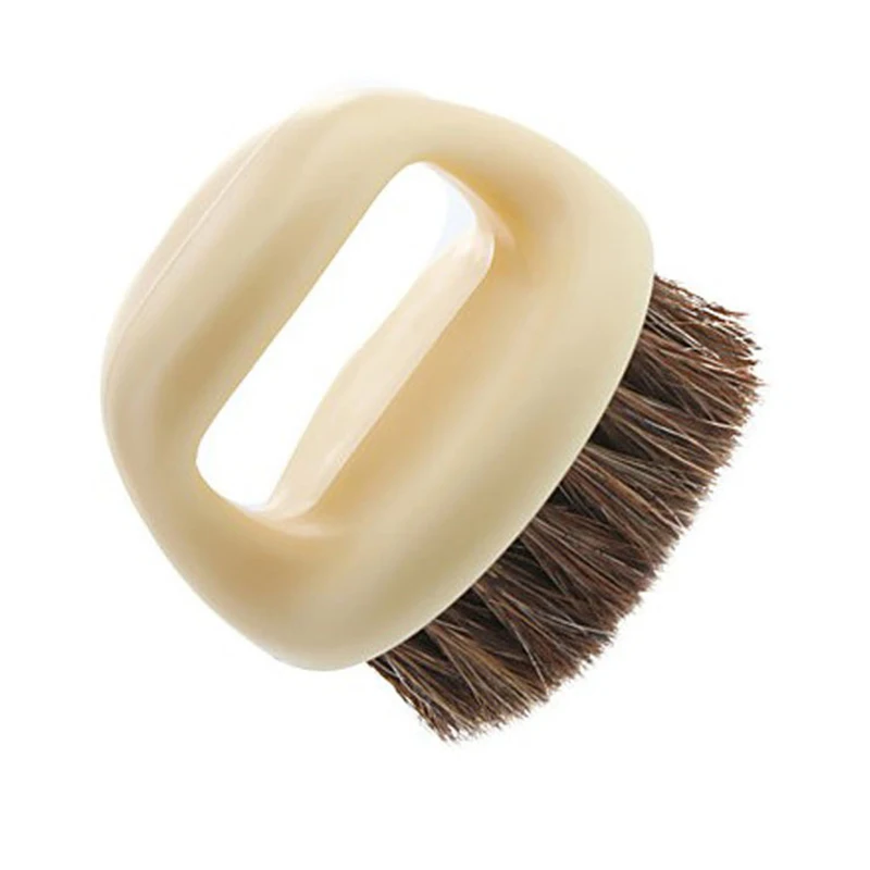 

Round milk white soft and hard bristle horse hair brush shoe brush gift leather shoes maintenance brush cleaning brush