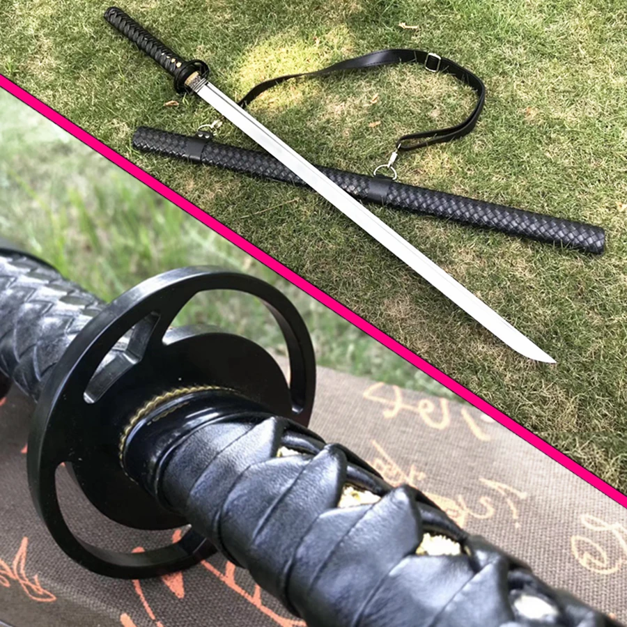 Японский самурайский прямой нож сабель твердое лезвие из пружинной стали острый