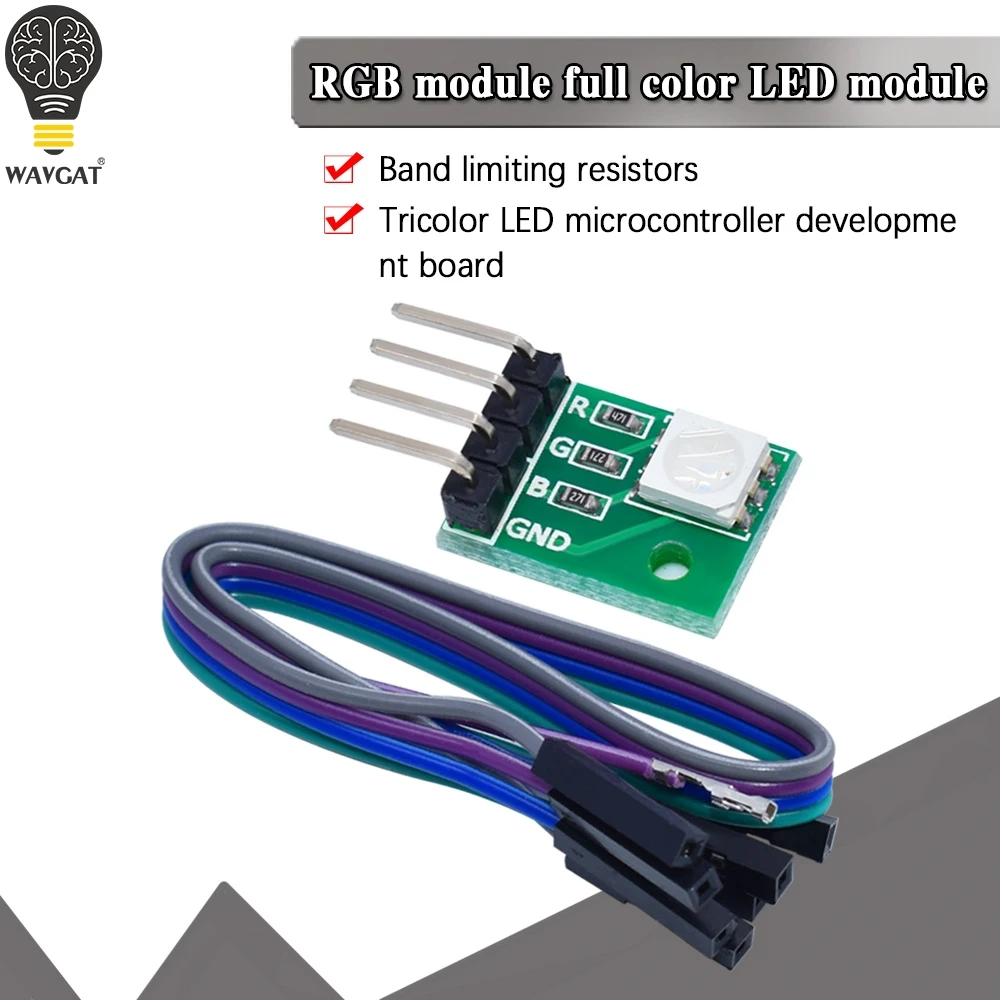 Цветная (RGB) светодиодный коммутационный модуль RGB Светодиодный для arduino макетная