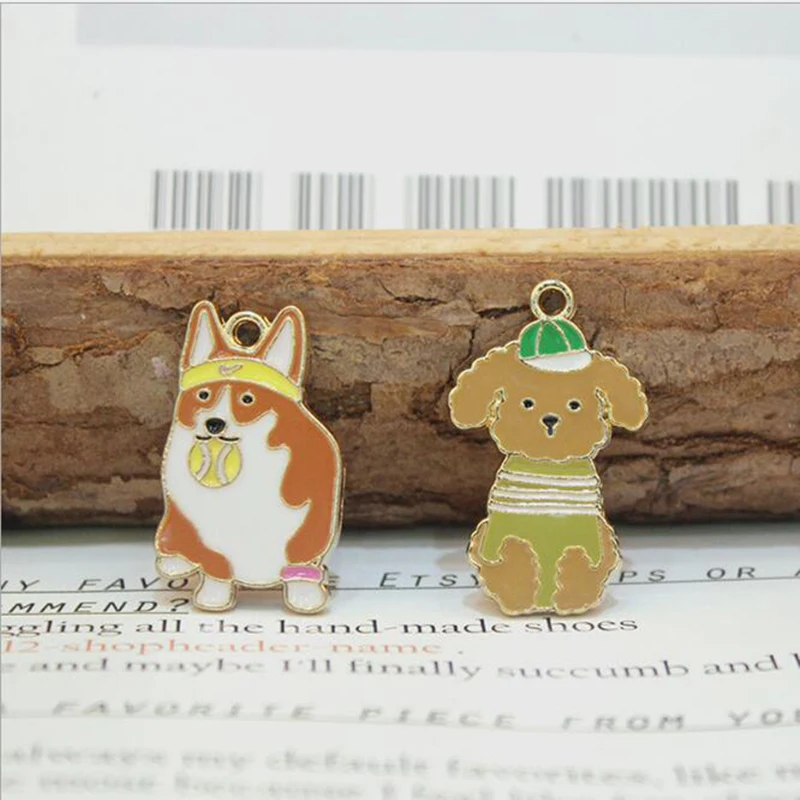 2 шт./лот мультяшный милый вельш корги кулон брелок аксессуары очаровательный