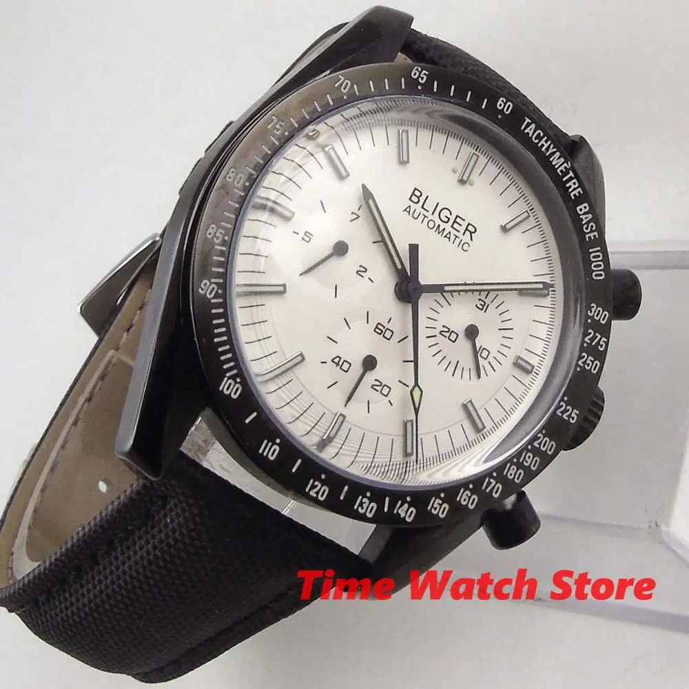 Bliger 40 мм автоматические многофункциональные наручные часы для мужчин