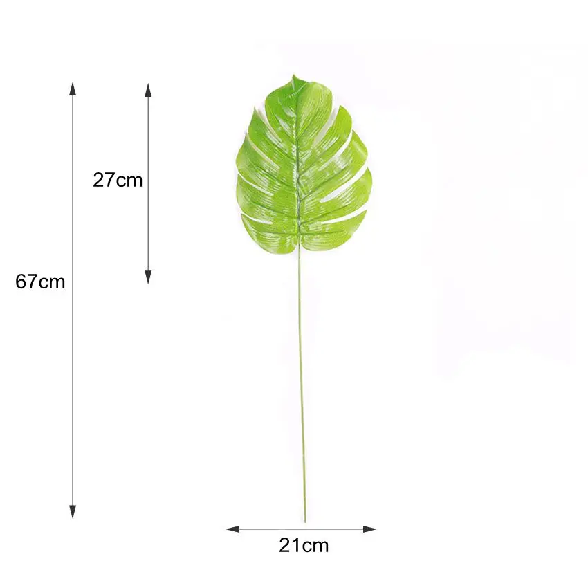 Цельные пластиковые искусственные растения monstera, тропические листья пальмы, украшения для дома и сада, аксессуары для фотосъемки - Цвет: LY Large Monstera