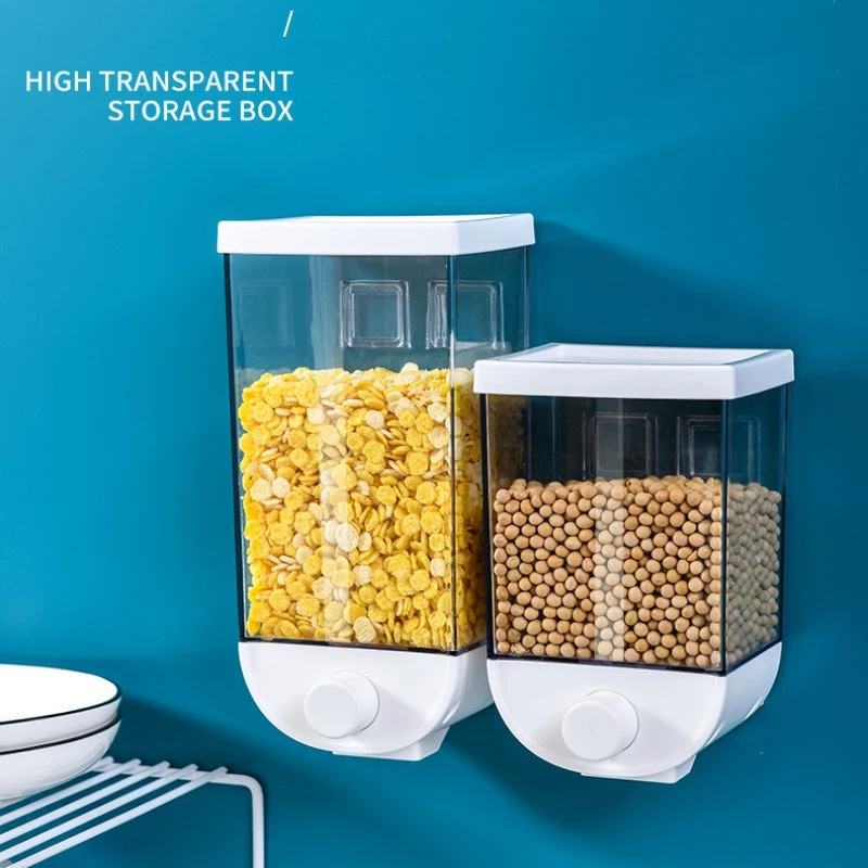 

Transparent Visible Snack Dried Fruit Storage Container Cereal Non-marking Wall Hanging Press Output Storage Multi-grain Sealed