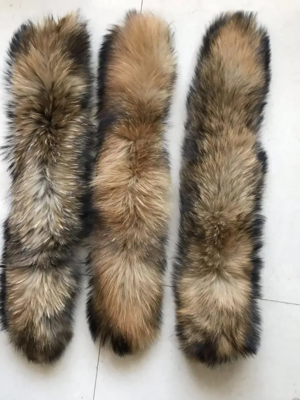 Real Fur Collar For Parkas Coats luxury Warm Natural Raccoon Scarf Women Large Fur Scarves Male Down jacket fur hat 75 70cm