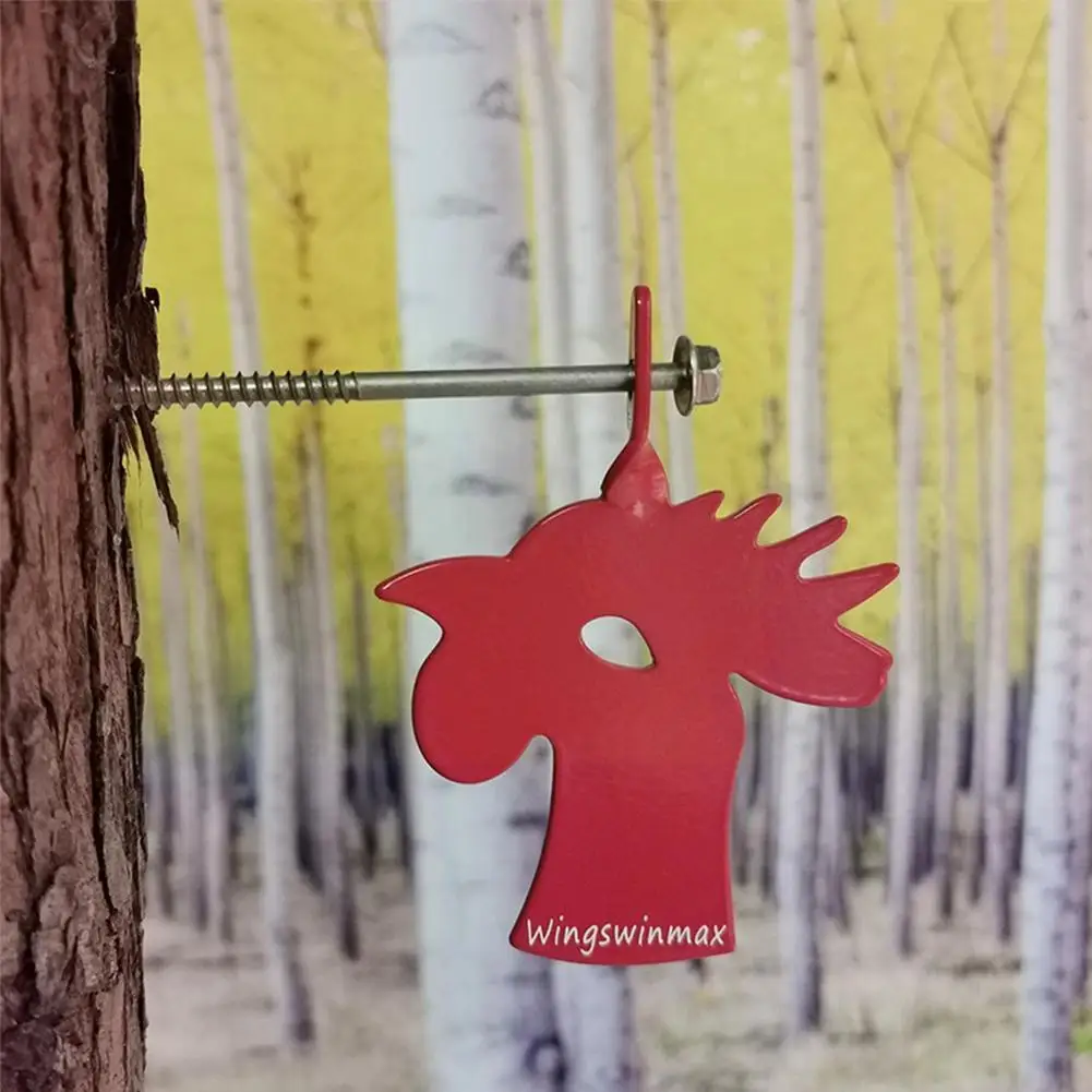 

1pc Pure Steel Target Red Chicken Head Pure Thicker Resistant Target Practice Steel For Shooting F5K7