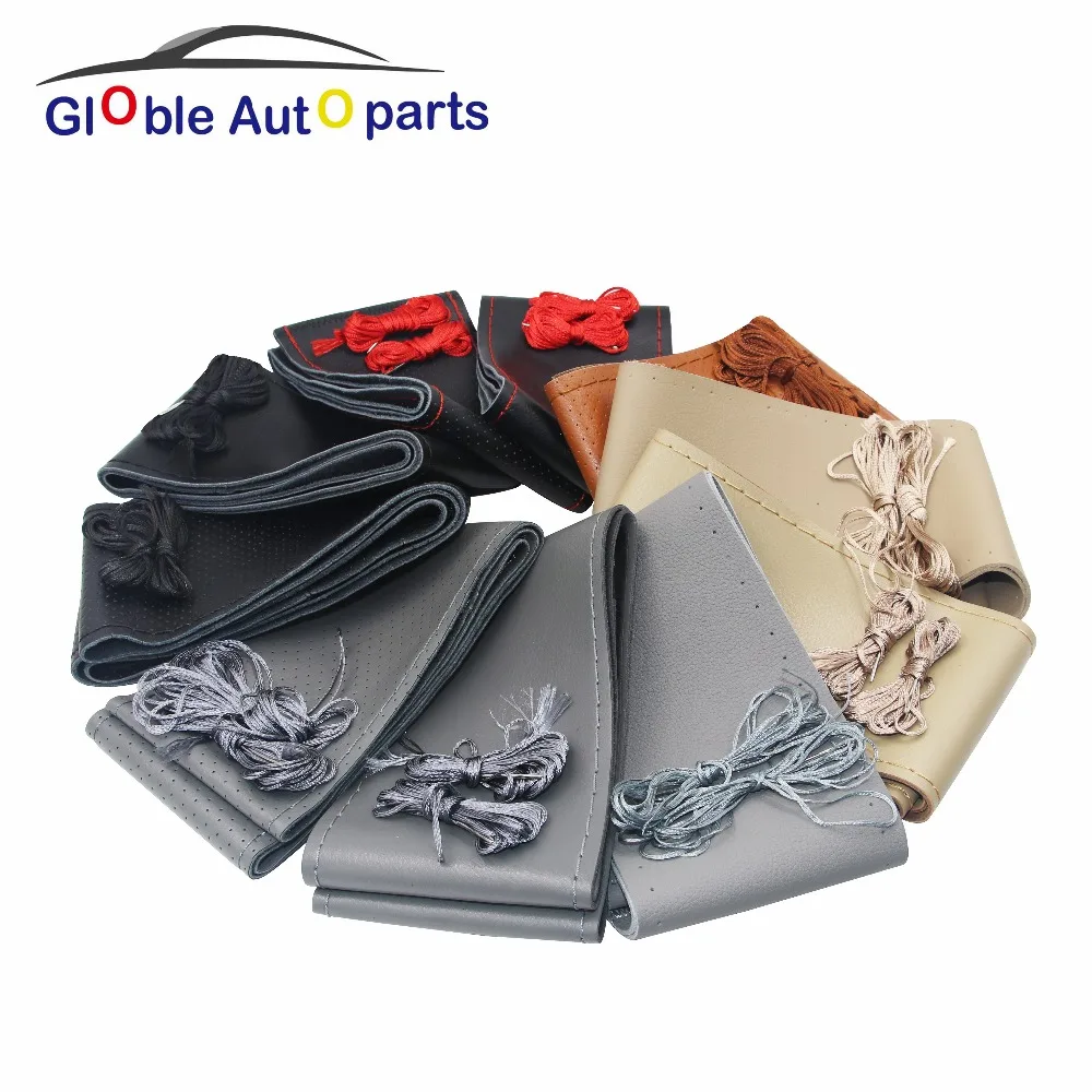 Чехол для руля из натуральной кожи Audi BMW Chevrolet Daewoo 38 м|leather steering wheel cover|steering coverwheel