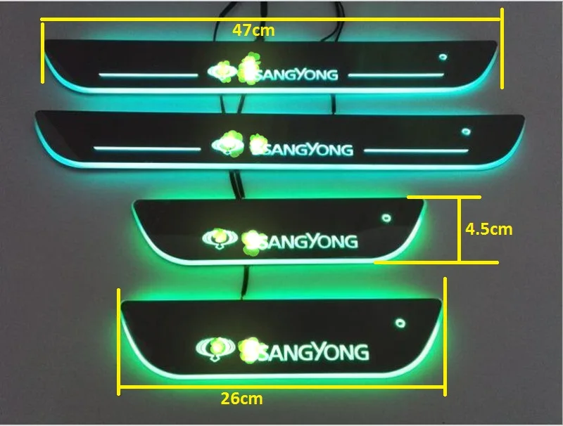Автомобильные аксессуары светодиодный светодиодная Накладка на порог двери