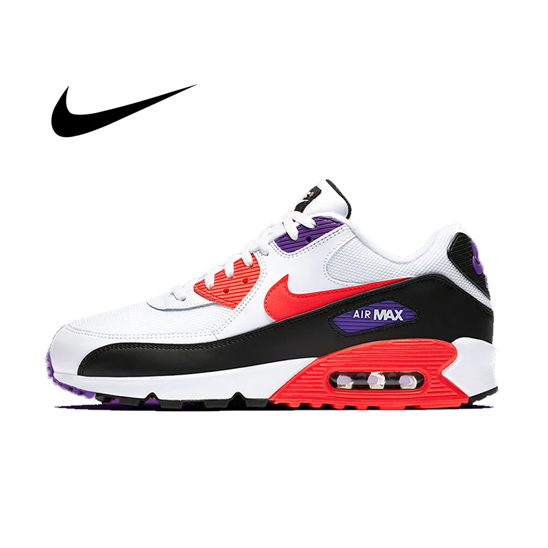 Оригинальные женские кроссовки для бега NIKE AIR MAX 90 LE дышащие на шнуровке с