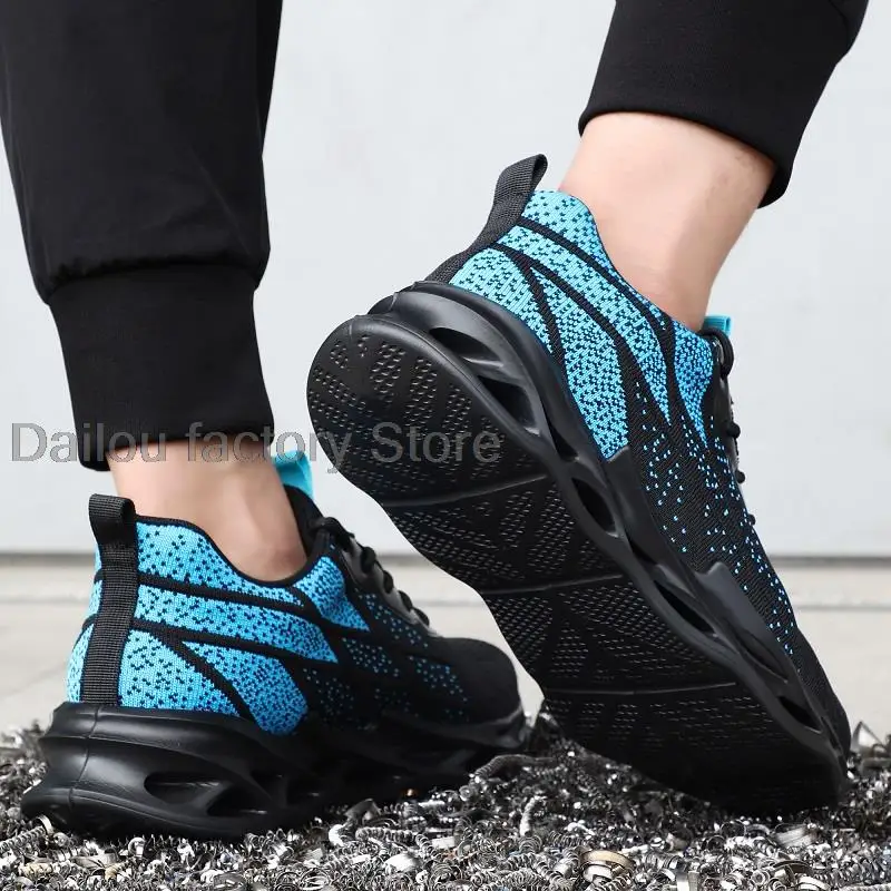 Модная рабочая обувь кроссовки стальной носок защитная мужские ботинки новинка