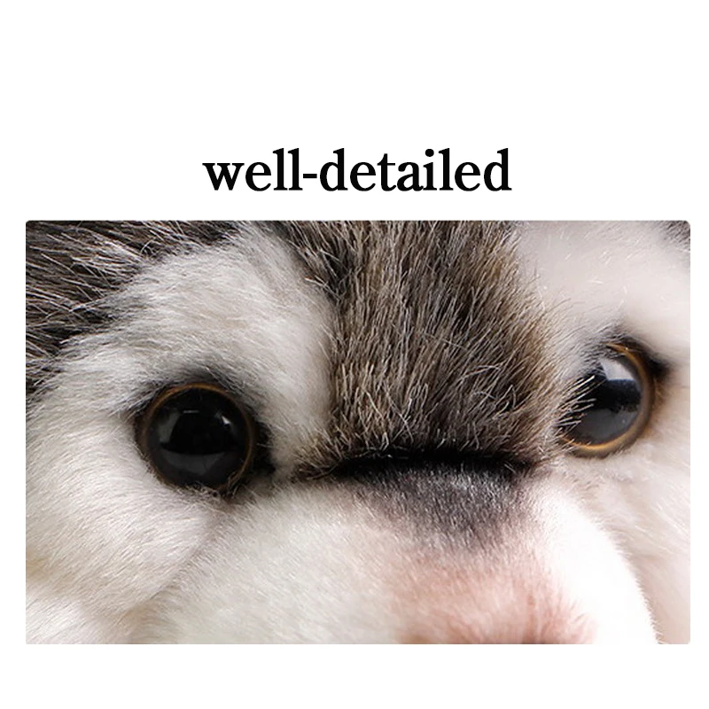 Прямая поставка милая плюшевая игрушка волк Реалистичная мягкая Набивная