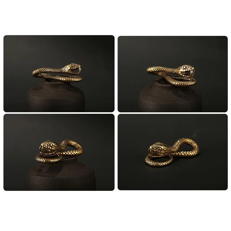 Винтажный латунный брелок ручной работы 12 знаков зодиака змеи подвеска