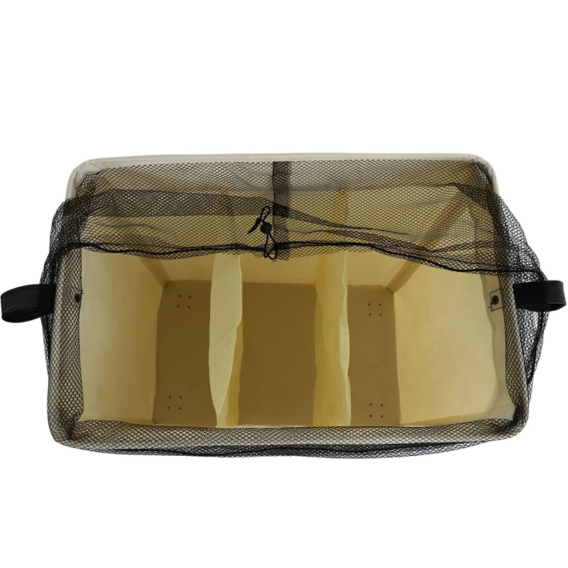 

1 Pcs Three Grid Storage Baskets & 1 Set Collapsible Storage Boxes, for Socks, Bras, Underwear, Ties