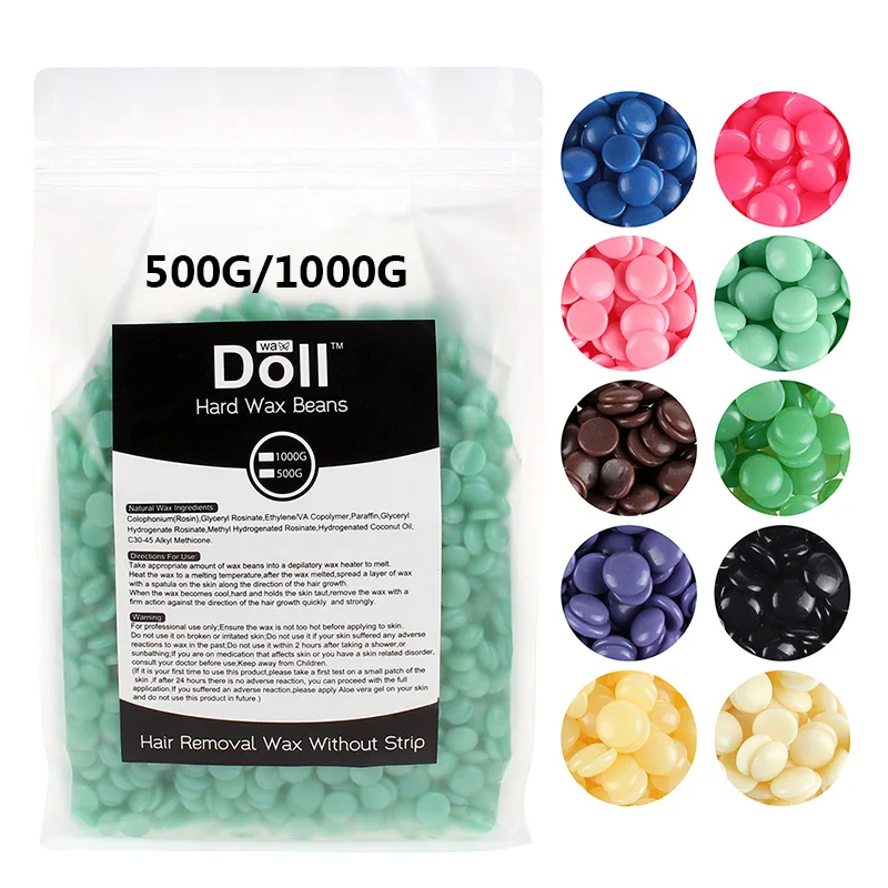 500 г/1000 г восковые бобы для депиляции перламутровая пленка жесткий воск бобовые