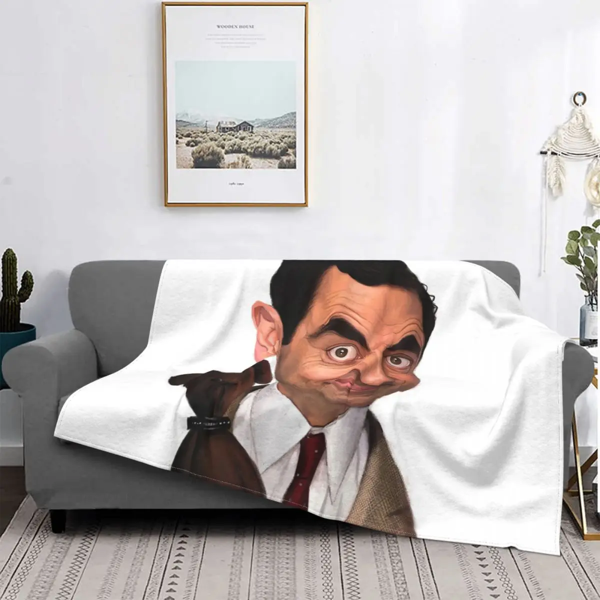 

Одеяла Mr.bean, украшение из флиса, ультра-мягкие одеяла для постельного белья, спальни, плюшевое тонкое одеяло