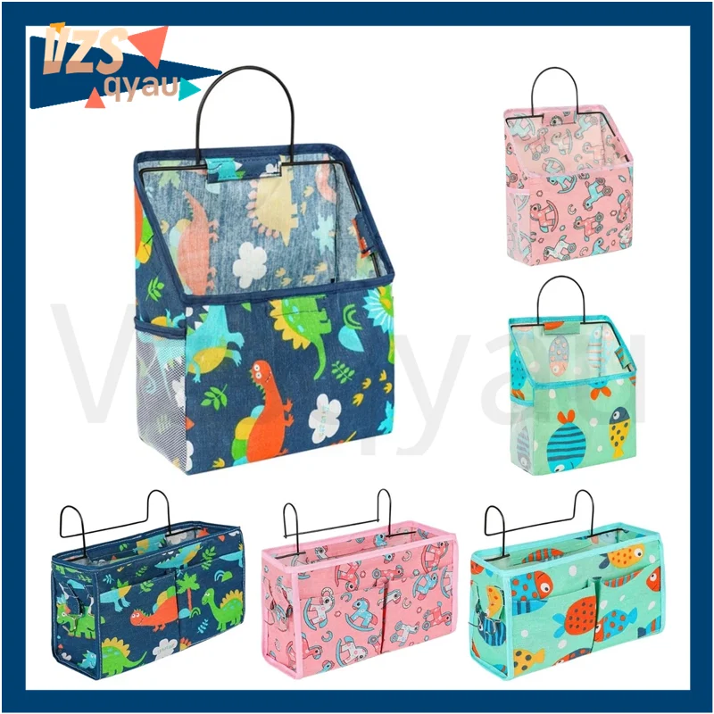 

Baby Bed Side Pouch Nappy Holder Crib Storage Organizer Bedside Storage Bag Hanging Caddy Bedside Toy Pockets Infant Accessories