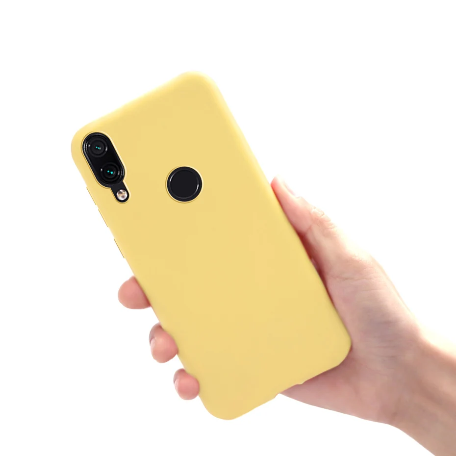 Силиконовый чехол для Xiaomi mi 8 9 se cc9 Pro cc9e твердый яркий красный mi Note 5A 6A NOTE 7 A Note 8 A 8T Pro K20 Y1 Lite чехол s - Цвет: yellow