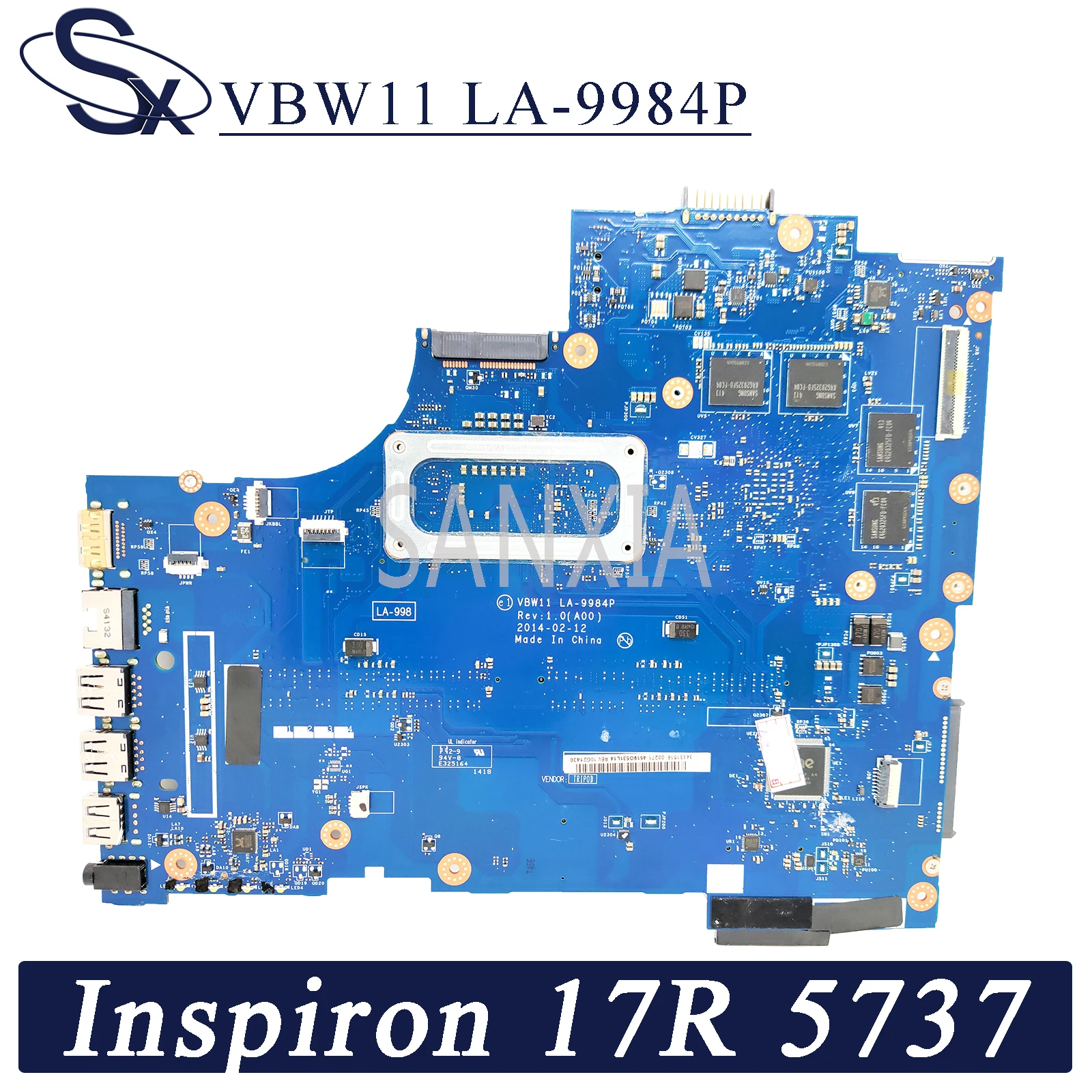 Материнская плата KEFU для ноутбука Dell Inspiron 17R 5737 3737 оригинальная материнская