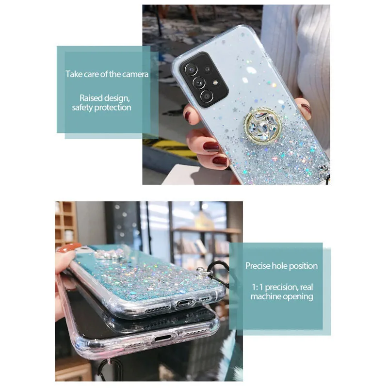 

Bling Glitter Case For Samsung Galaxy A52 A32 A51 A71 A50 A70 A72 A21S A40 A10 S A20 A30 A31 A41 A42 Cover Cute Ball Funda