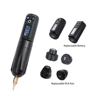 wireless tattoo machine battery pen rotary machine gun digital display with replaceable rca part permanent makeup pen cartridges