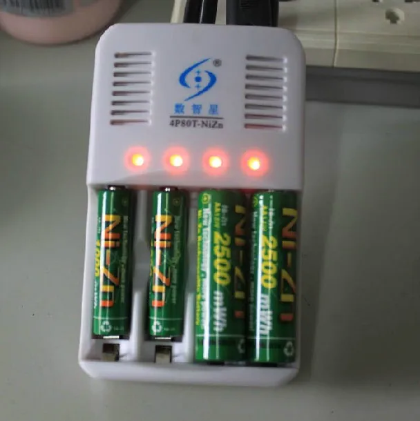 

4Pcs NiZn Ni-Zn 1.5V 1.6V AA 2500mWh Rechargeable Battery + NiZn smart Charger