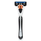 1 ручка + 1 лезвие ручной 5-слойный вращающийся бритвенный набор из нержавеющей стали для ухода за лицом