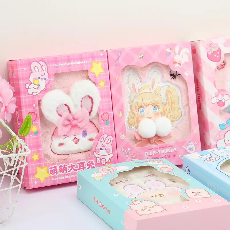 

Cute Plush Book Kawaii Creative Three-dimensional Notebook Ins Girl Heart Hand Book Student Book Stationery SchoolOfficeSupplies