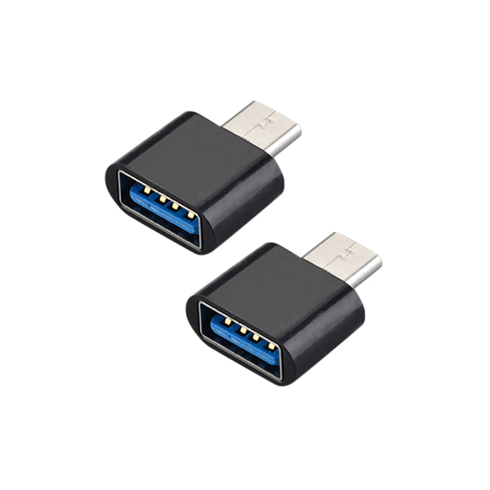 

New 2PCS Universal Usb To Type C Adapter for Android Mobile Mini Jack Splitter Smartphone USB C Connectors OTG Converter